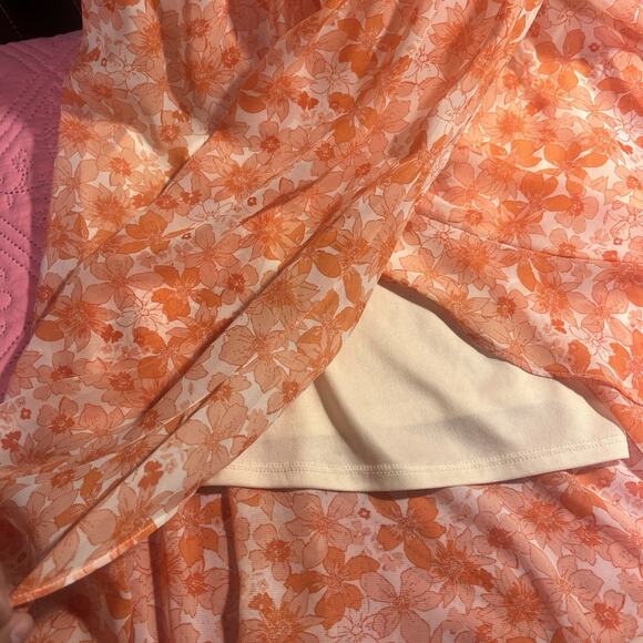 Altar'd State‎ Pink Wrap Hi-Low Strappy Floral Dress Size M - Picture 4 of 8